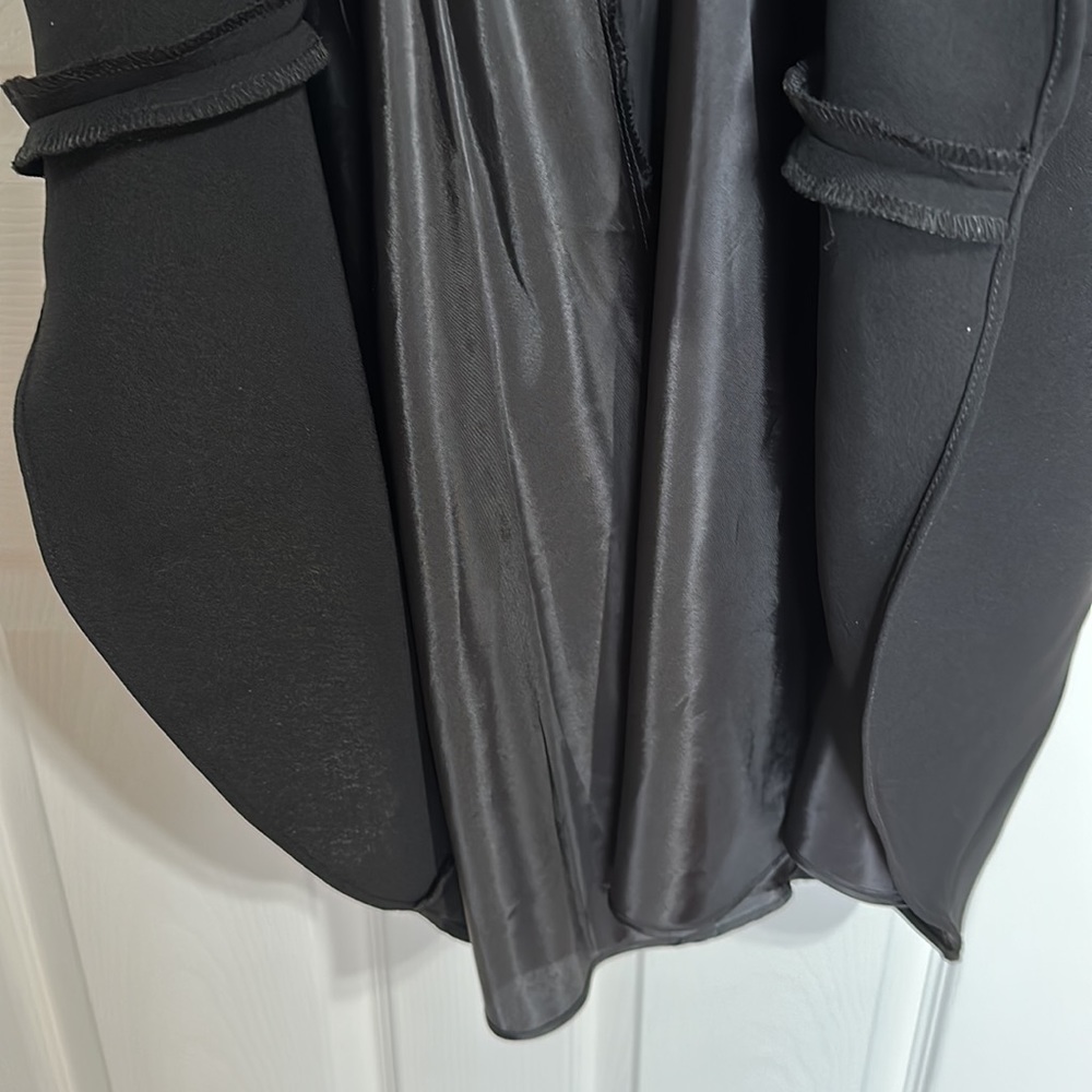 Jones Wear Black Sleeveless Rhinestone A-Line Scoop Neck Draped Back Dress Sz 16 - Picture 5 of 11